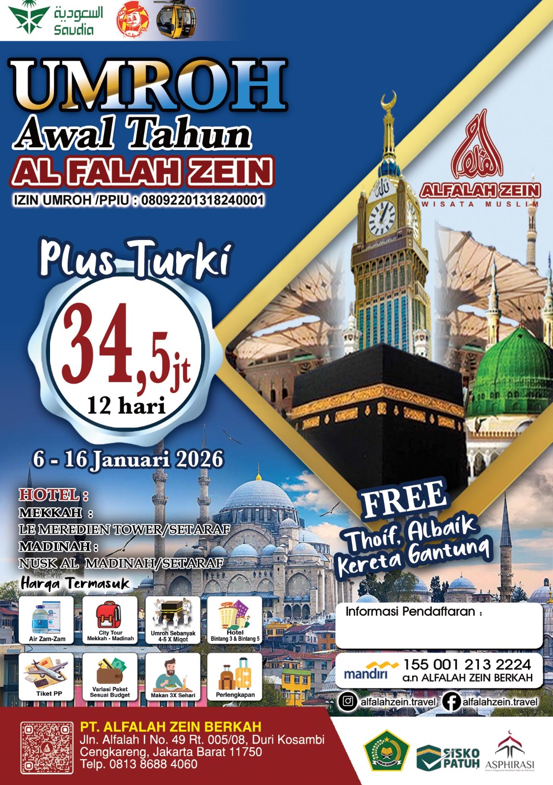 UMROH PLUS TURKI JANUARI 2026
